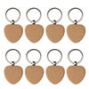 Holz-ID-Tags, blanko, rechteckig, Holz-Schlüsselanhänger zum Selbermachen - Herzform