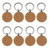 Holz-ID-Tags, blanko, rechteckig, Holz-Schlüsselanhänger zum Selbermachen - Rund 40mm