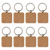 Holz-ID-Tags, blanko, rechteckig, Holz-Schlüsselanhänger zum Selbermachen - Quadratisch 40x40mm