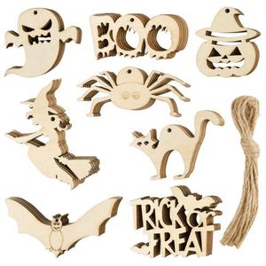 Twotrees Halloween Wooden DIY Painting Blank Wooden Chips - TwoTrees Official Shop