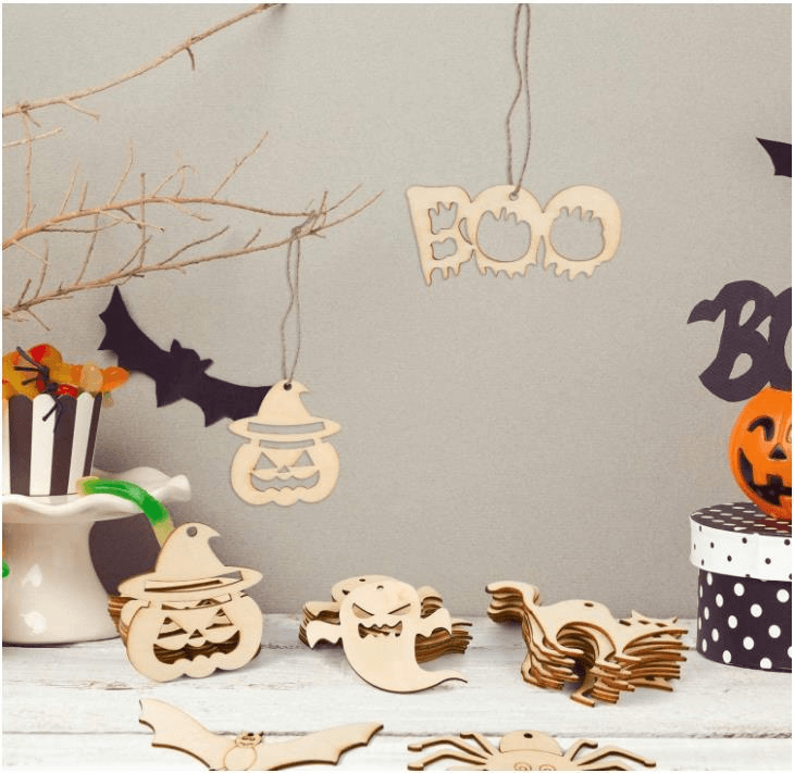 Twotrees Halloween Wooden DIY Painting Blank Wooden Chips - TwoTrees Official Shop