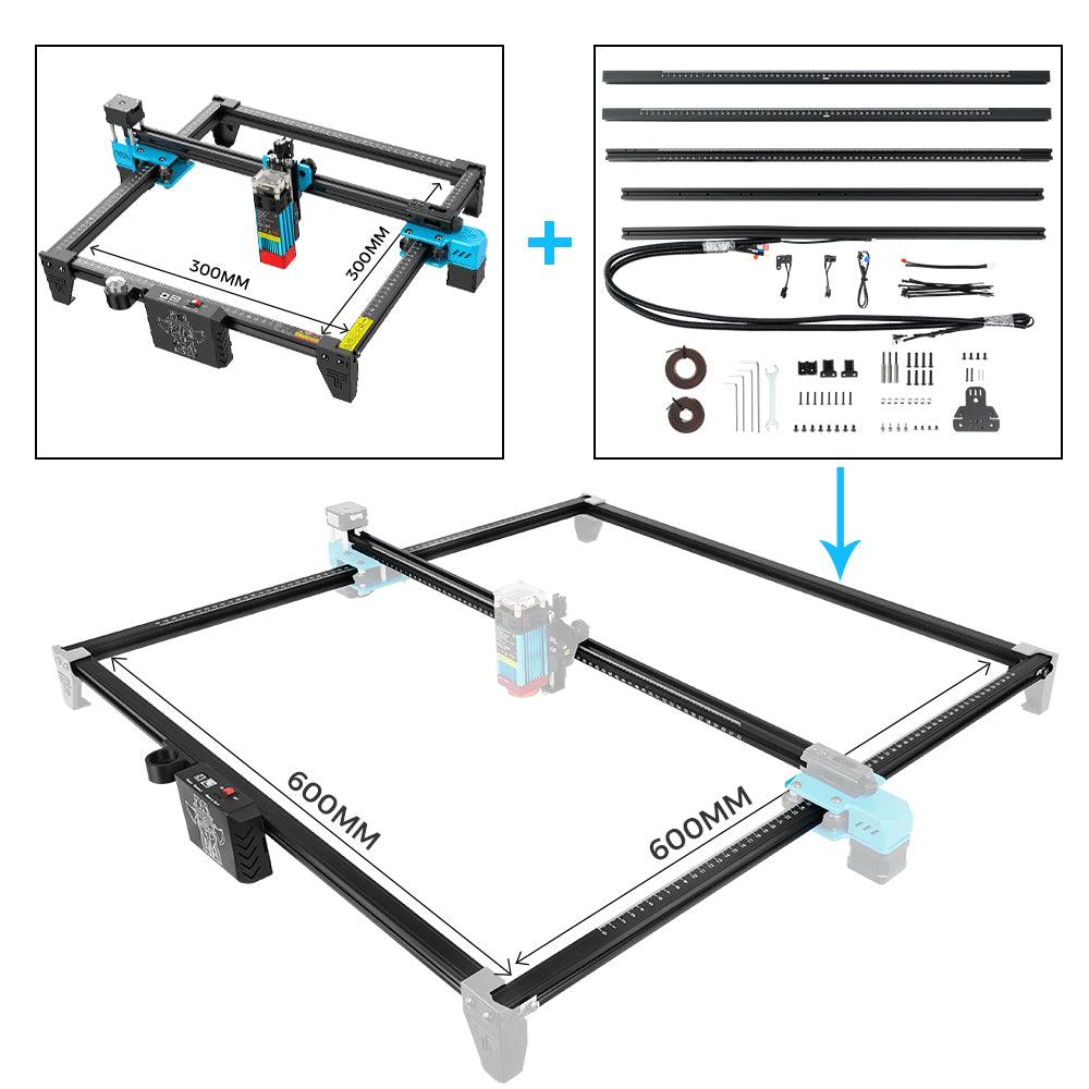 Twotrees Extension Kit 600*600mm for Laser Engraver & Cutter TTS Pro / TTS Series - TwoTrees Official Shop
