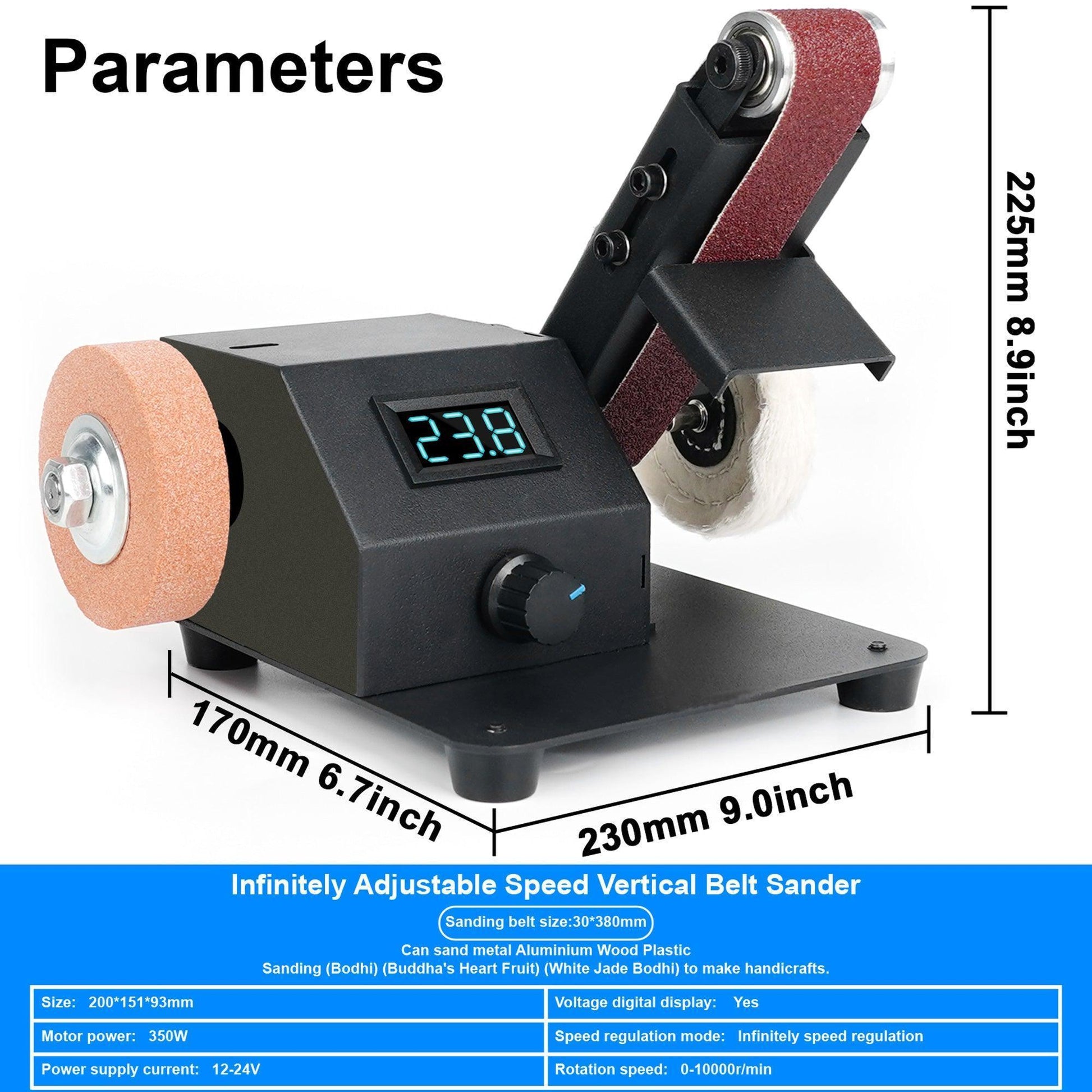 Twotrees Multi-function Belt Sander | Stepless Speed Adjustment - TwoTrees Official Shop
