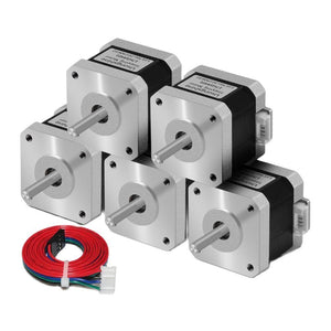 Twotrees Nema 17 Stepper Motor 5PCS 17HS4401 NEMA17 42 Motor 4-Lead 42BYGH 1.5A with DuPont Line for 3D Printer and CNC - TwoTrees Official Shop
